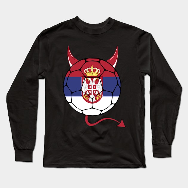 Serbia Halloween Football Long Sleeve T-Shirt by footballomatic